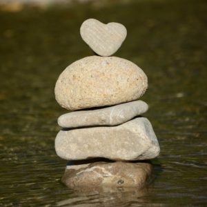 Cairn with heart January 2022