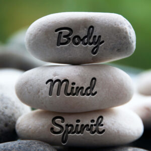 Body mind and spirit stones